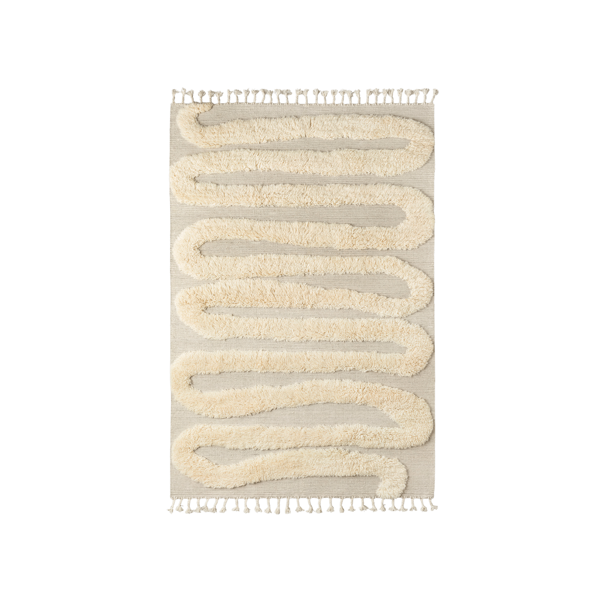 Snake Rya Off White Rug - THAT COOL LIVING