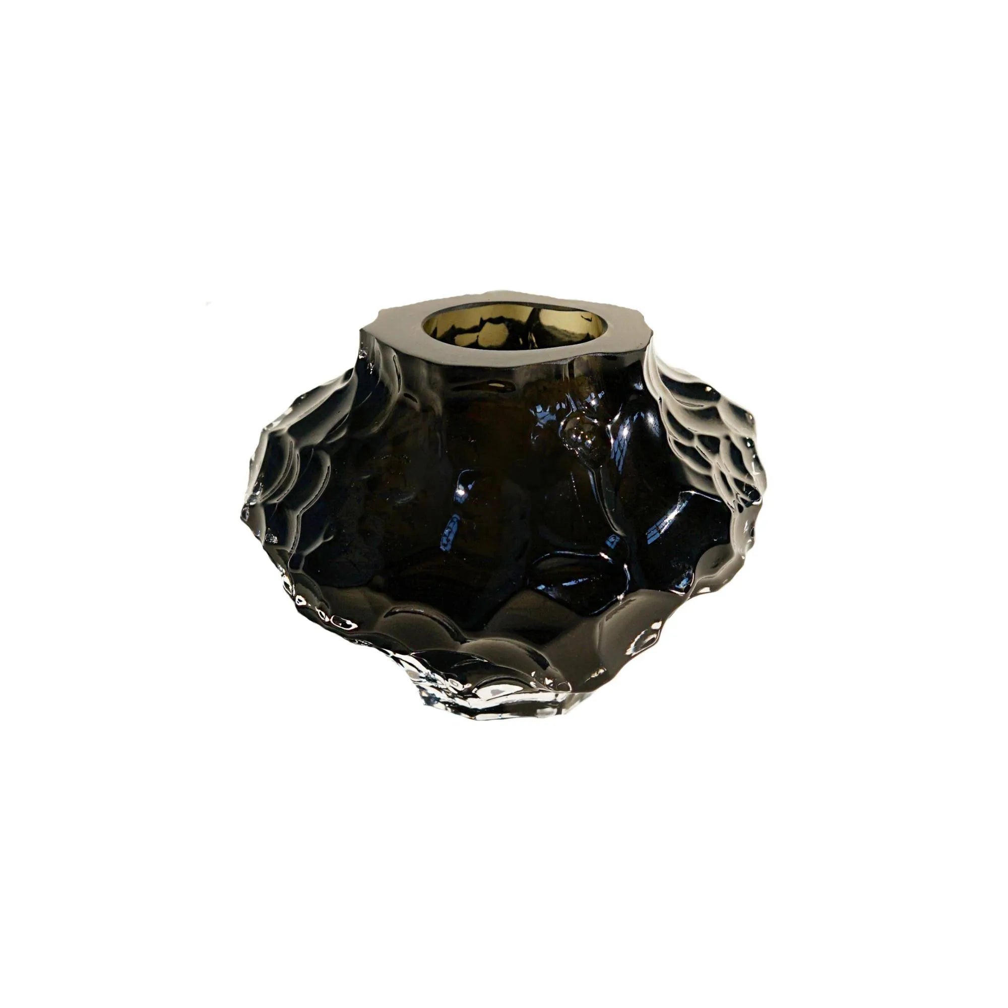 Canyon Vase - Mini shown in elegant black and white marble finish, perfect for small floral arrangements or as a standalone decor piece