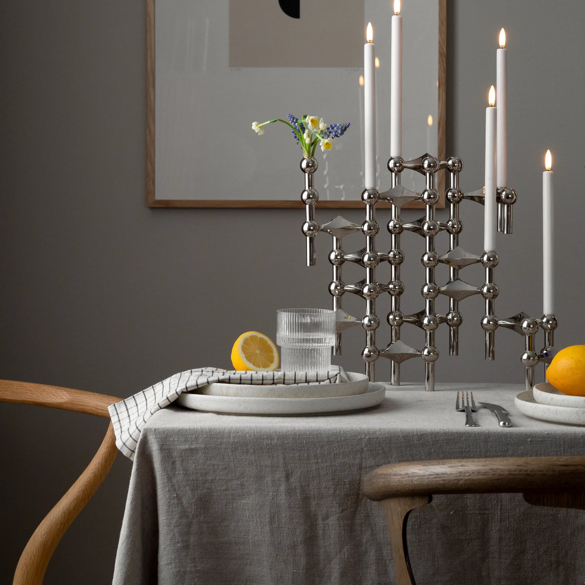 Battery-operated LED candles for ambient lighting