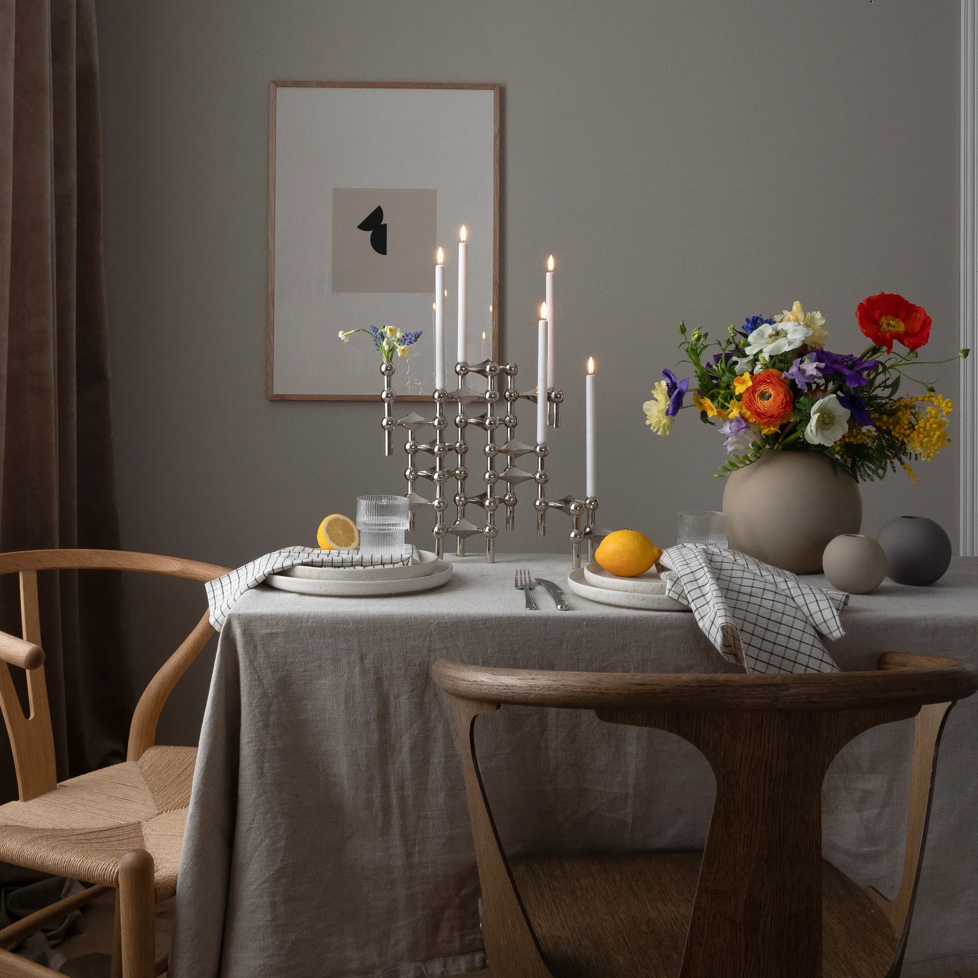 Decorative LED candles with warm white glow